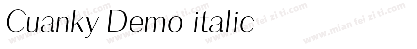 Cuanky Demo italic字体转换